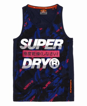 Superdry Trophy Camo Férfi Mellény Sötétkék | QFOMH9476